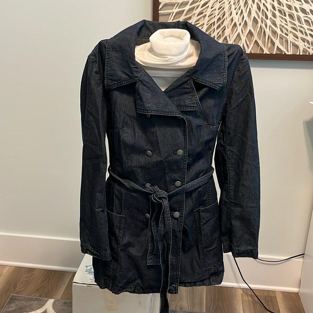 Talbots double breasted denim jacket